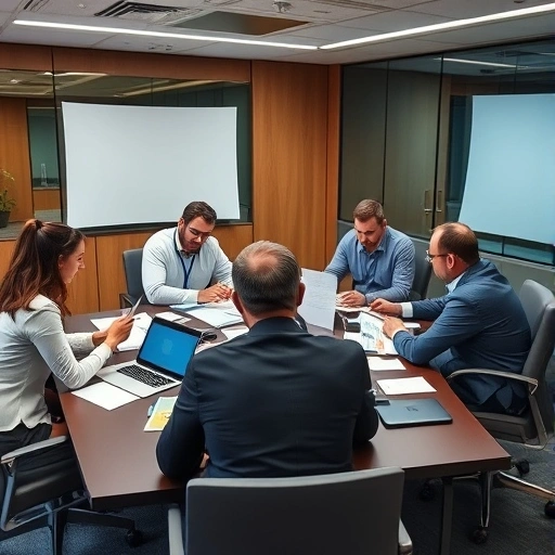 Audit team presenting findings using AuditPal AI-generated reports.